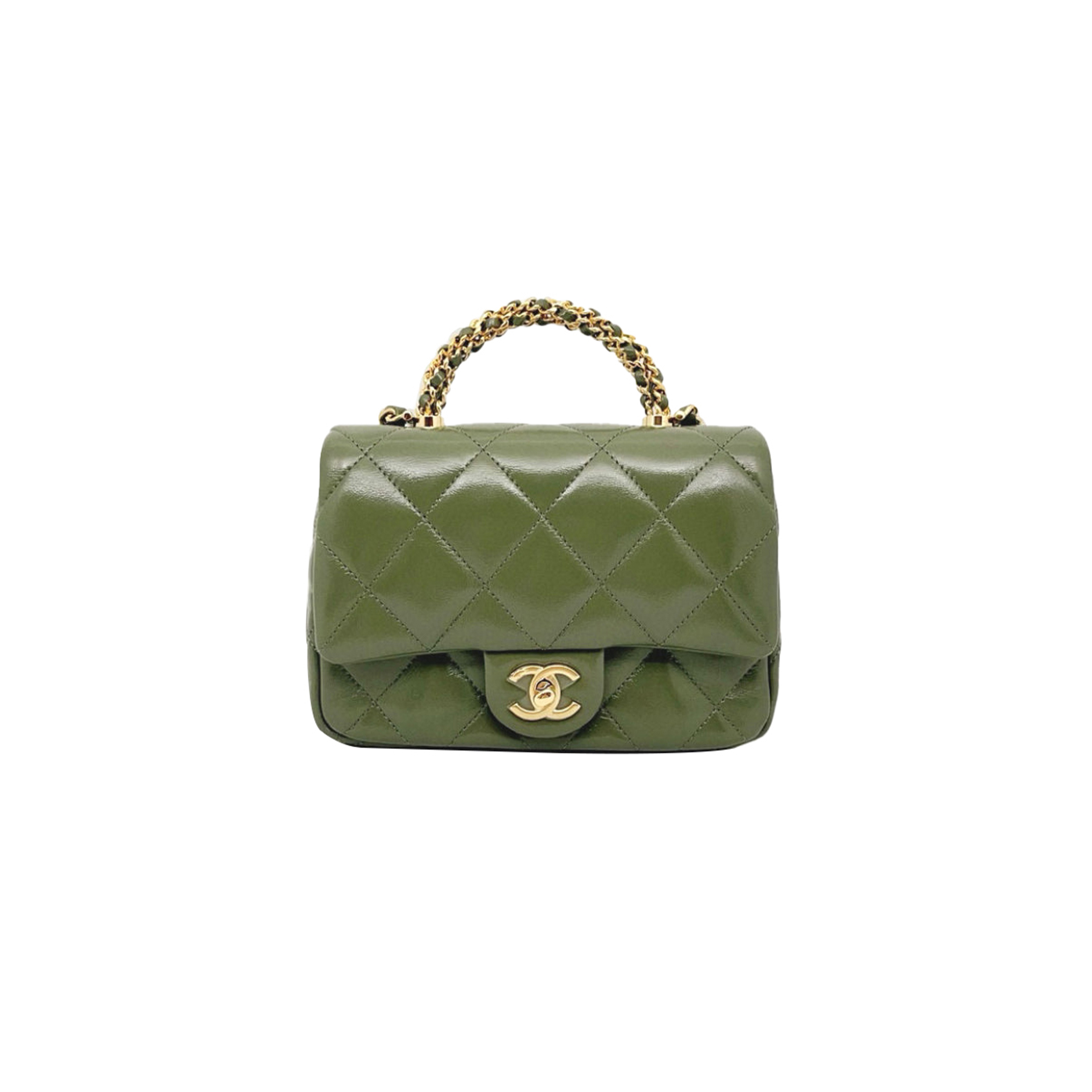 CHANEL MASTER CHANEL MINI FLAP BAG WITH TOP HANDLE AS5032 (19*14*8cm)